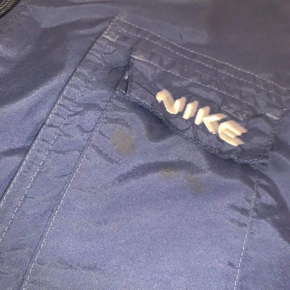 Vintage Nike Jacket Mens 2XL Blue Lined Full‎ Zip 90s Gray Tag Y2K Street Wear